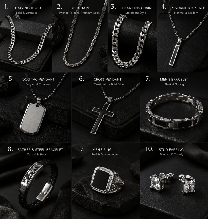 German Silver-Tone Men's Accessories