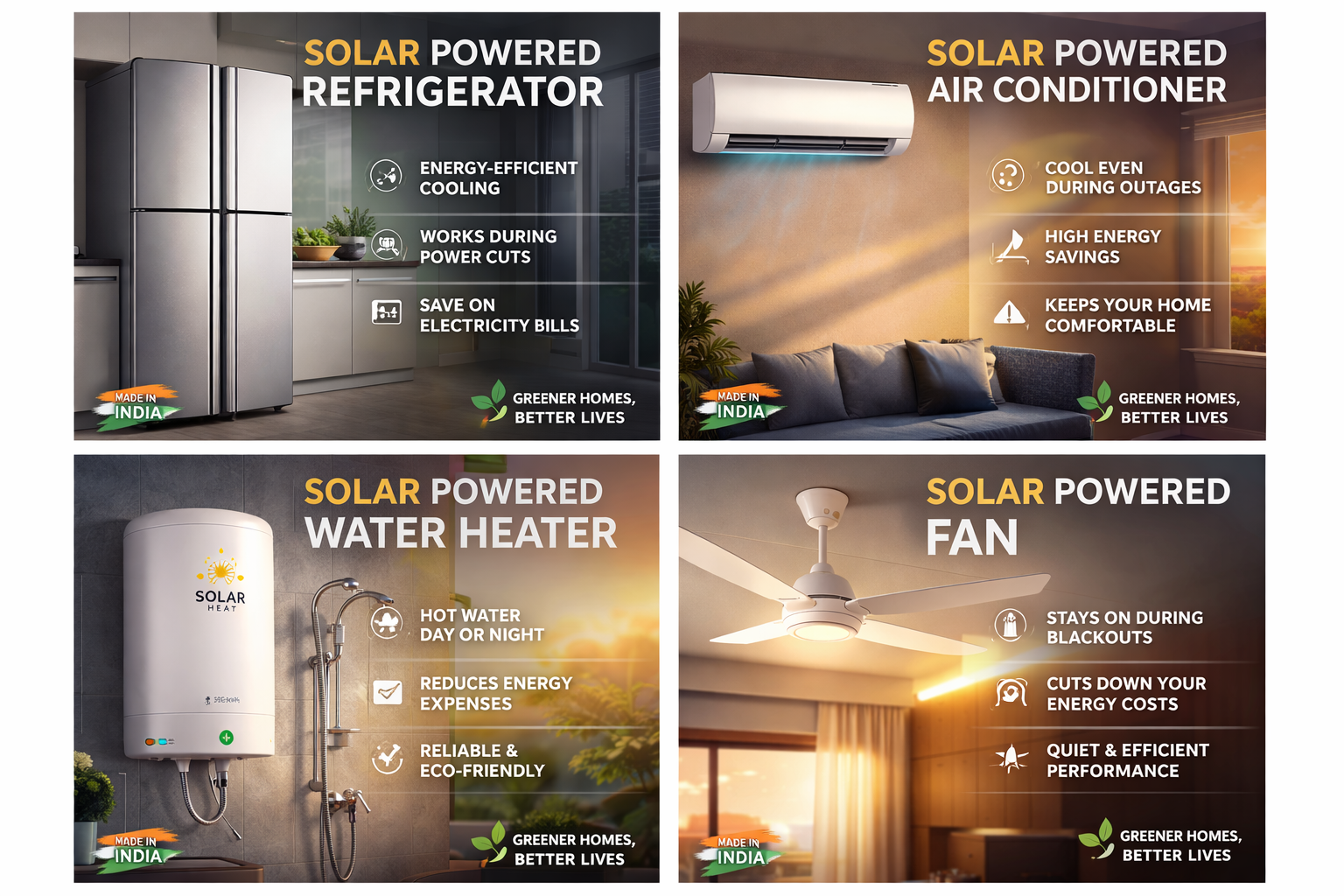Solar Powered Home Appliances
